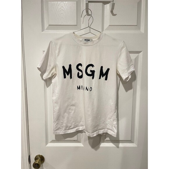 MSGM Tops - MSGM Classic logo cotton Tee shirts